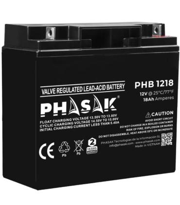 Batera Phasak PHB 1218 compatible con SAI/UPS PHASAK segn especificaciones