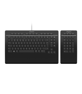 3Dconnexion Keyboard Pro with Numpad teclado Oficina USB + RF Wireless + Bluetooth QWERTZ Alemn Negro