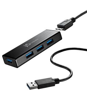 j5create JUH340-N Mini HUB USB 3.0 de 4 puertos - UE RU