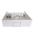 AISENS Caja de conexiones audiovisual, VGA + 2x HDMI + Jack 3.5 + RCA + USB + 2x RJ-45 CAT.6A STP, Blanco