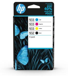 HP Paquete de 4 tintas Originales 932 negro y 933 cian magenta amarillo