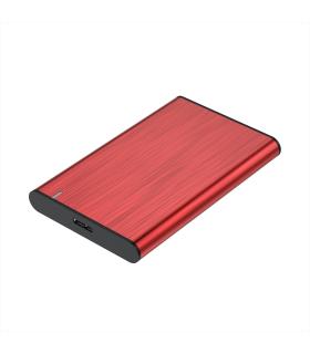 AISENS Caja Externa 2,5" ASE-2525RED 9.5mm SATA a USB 3.0 USB3.1 Gen1, Rojo