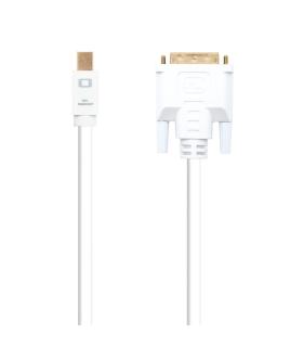 Nanocable Cable conversor Mini DP a DVI, Mini DP M - DVI M, Blanco, 2.0 M