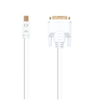 Nanocable Cable conversor Mini DP a DVI, Mini DP M - DVI M, Blanco, 2.0 M