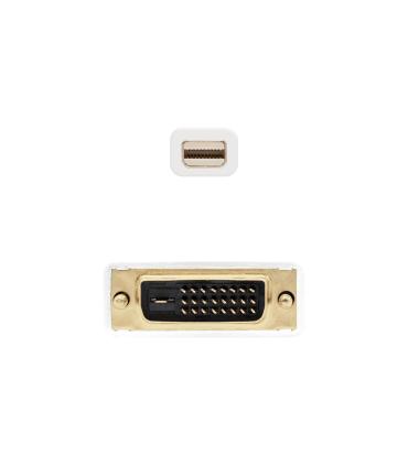 Nanocable Cable conversor Mini DP a DVI, Mini DP M - DVI M, Blanco, 2.0 M