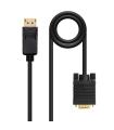 Nanocable Cable conversor DISPLAYPORT a VGA, DP/M - VGA/M, Negro, 3.0 M