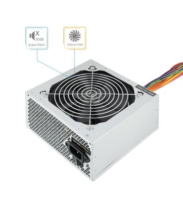 TooQ TQEP-500SSE unidad de fuente de alimentación 500 W 24-pin ATX ATX Plata