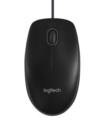 Logitech B100 ratón Oficina Ambidextro USB tipo A Óptico 800 DPI