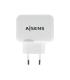 AISENS Cargador USB 17W 5V 3.4A, 2xUSB Con Control AI, Blanco