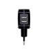 AISENS Cargador USB 17W 5V 3.4A, 2xUSB Con Control AI, Negro