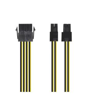 AISENS Cable Alimentación, 8pin H-4+4pin M, 30cm