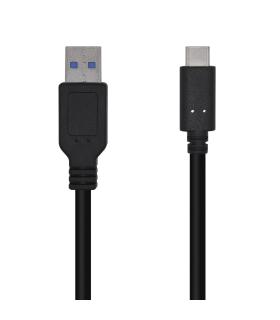 AISENS Cable USB 3.1 Gen 2 10 Gbps 3 A, Tipo C M-A M, Negro, 0.5m