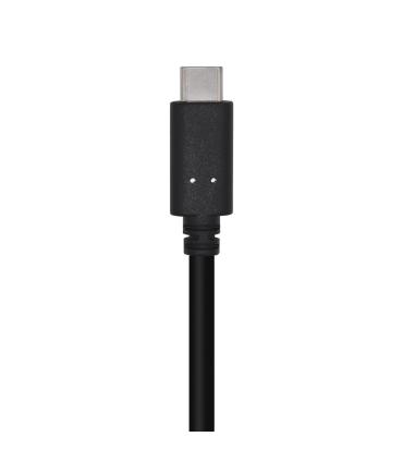 AISENS Cable USB 3.1 Gen 2 10 Gbps 3 A, Tipo C M-A M, Negro, 0.5m