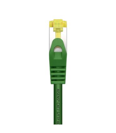 AISENS Cable De Red Latiguillo RJ45 LSZH Cat.7 600 MHz S FTP PIMF AWG26, Verde, 1.0 m