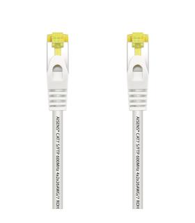 AISENS Cable De Red Latiguillo RJ45 LSZH Cat.7 600 MHz S FTP PIMF AWG26, Blanco, 25 cm