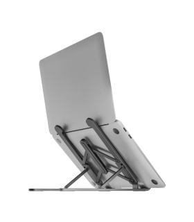 AISENS Soporte De Sobremesa Ajustable Para Portatil   Tablet, Gris Oscuro