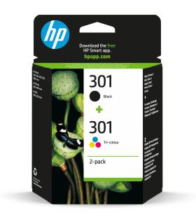 HP Pack de ahorro de 2 cartuchos de tinta original 301 negro Tri-color