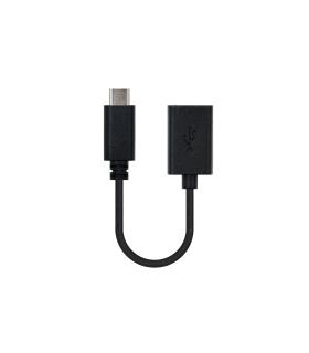 Nanocable USB 2.0, 0.15m cable USB 0,15 m USB C USB A Negro