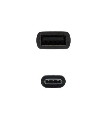 Nanocable USB 2.0, 0.15m cable USB 0,15 m USB C USB A Negro