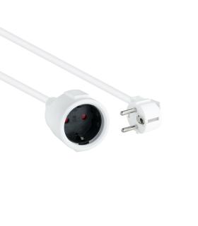 Nanocable Cable de Alimentación Alargador, Blanco, 3 m