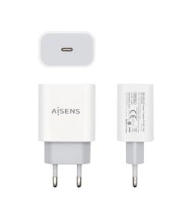 AISENS Cargador USB-C PВ3.0 1 Puerto 1x USB-C 20 W, Blanco