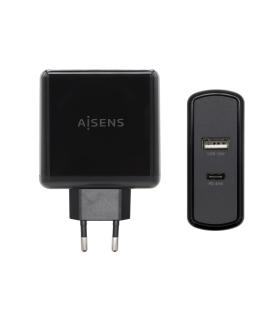 AISENS ASCH-2PD45A-BK cargador de dispositivo móvil GPS, Mando para videojuegos, MP3, MP4, Teléfono móvil, Portátil,