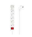 AISENS Base Multiple 6 Tomas Con Interruptor Con Cable 3x1.5mm2, Blanco, 1.4m