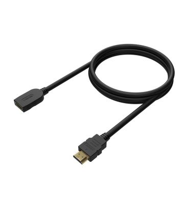 AISENS Cable HDMI V2.0 Prolongador Premium Alta Velocidad   Hec 4K@60Hz 18Gbps, A M-A H, Negro, 1.0M