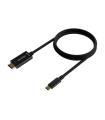 AISENS Cable Conversor USB-C A HDMI 4K@30Hz, USB-C/M-HDMI/M, Negro, 1.8M