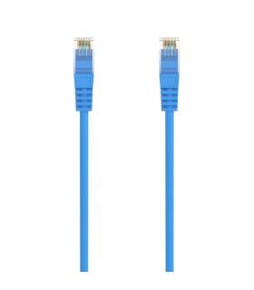 AISENS Cable de Red Latiguillo RJ45 LSZH Cat.6A 500 Mhz UTP AWG24, Azul, 1.0M