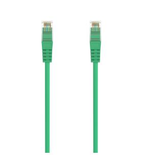 AISENS Cable de Red Latiguillo RJ45 LSZH Cat.6A 500 Mhz UTP AWG24, Verde, 25CM