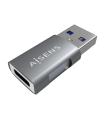 AISENS Mini Adaptador USB 3.2 GEN2 10G 3A, Tipo USB-C/H-A/M, Gris