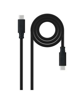 Nanocable Cable USB 3.1 Gen2 10Gbps 5A, 4K 60Hz, USB-C M-USB-C M, Negro, 2 m