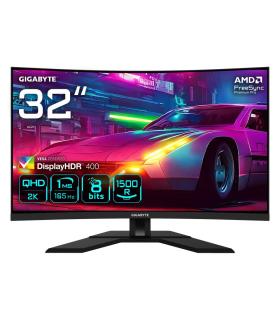 GIGABYTE M32QC 31.5" Monitor de Juego Curvo QHD - 2560 x 1440, 1500R, 165Hz, 1ms, 350 cd m², FreeSync Premium Pro, Display