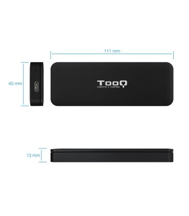 TooQ TQE-2280B caja para disco duro externo Caja externa para unidad de estado sólido (SSD) Negro M.2