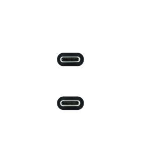 Nanocable Cable USB 3.2 Gen2x2 20Gbps 5A 100W 4K 60Hz USB-C M-USB-C M, Gris Negro, 1.5 m