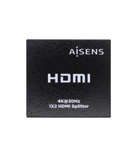 AISENS HDMI Duplicador 4k@30Hz 1x2 Con Alimentación, Negro