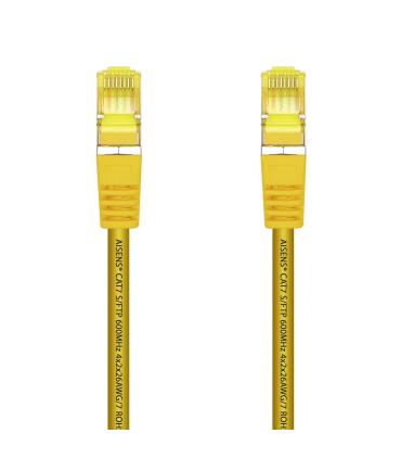 AISENS Cable De Red Latiguillo RJ45 LSZH Cat.7 600 MHz S FTP PIMF AWG26, Amarillo, 2.0 m