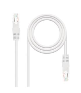 Nanocable Cable Red Latiguillo RJ45 CAT.6 UTP AWG24, Blanco, 25 cm