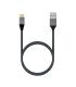 AISENS Cable USB 3.1 Gen2 Aluminio 10Gbps 3A, Tipo USB-C M-A M, Gris, 1.0M