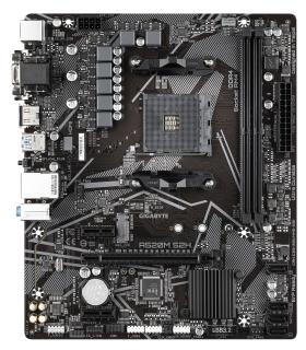 GIGABYTE Placa base A520M S2H - Soporta CPUs AMD Ryzen serie 5000 AM4, VRM digital puro de 4+3 fases, hasta 5100MHz DDR4 (OC),