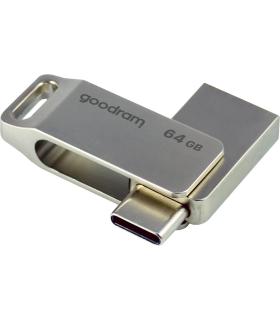 Goodram ODA3 unidad flash USB 64 GB USB Type-A   USB Type-C 3.2 Gen 1 (3.1 Gen 1) Plata