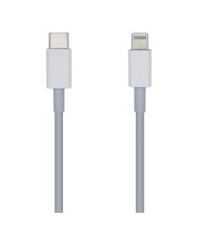 AISENS Cable USB 2.0 USB-С A Lightning PD 2A, Lightning M-USB-С M, Blanco, 2.0m