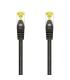 AISENS Cable De Red Latiguillo RJ45 LSZH Cat.7 600 MHz S FTP PIMF AWG26, Negro, 0.5 m