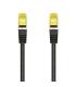 AISENS Cable De Red Latiguillo RJ45 LSZH Cat.7 600 MHz S FTP PIMF AWG26, Negro, 0.5 m