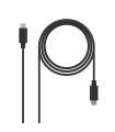 Nanocable USB 2.0, 1m cable USB USB C Negro