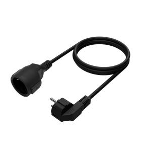 AISENS Cable Alargador de Alimentacion Schuko, CEE7 M-CEE7 H, Negro, 3.0M