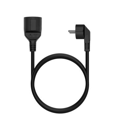 AISENS Cable Alargador de Alimentacion Schuko, CEE7 M-CEE7 H, Negro, 3.0M