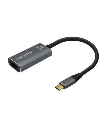 AISENS Conversor Aluminio USB-C a HDMI 4K@60Hz, USB-C M-HDMI H, Gris, 15cm