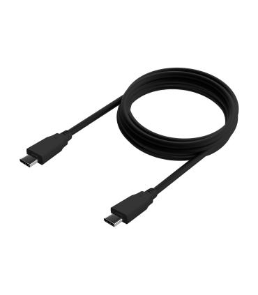 AISENS Cable USB 3.2 Gen2x2 20Gbps 8k@30Hz 5A 100W E-Marker, Tipo USB-C M-USB-C M, Negro, 2.0m